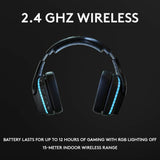 Gaming headphones Logitech, G935 7.1 Wireless 7.1 Surround Lightsync, Wireless, Black