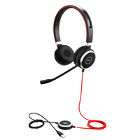 Слушалки Jabra Evolve 40 Stereo Microsoft Teams Optimized, Микрофон, Черни