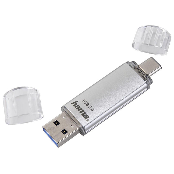 HAMA type USB memory-C Laeta 124163, 64GB, USB 3.1 Type-C, Silver