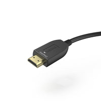 Оптичен активен кабел HAMA Optical, HDMI мъжко - HDMI мъжко, Ethernet, 8K, 3м, Позл.конектори, Черен