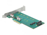 PCI Express x4 карта Delock към 1x M.2 Key B + 1x  M.2 NVMe M.2 Key M, Low Profile