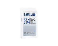 Карта памет Samsung EVO Plus, SD Card, 64GB, Бяла