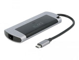 Докинг станция Delock USB-C с M.2 слот за SSD - HDMI 4K30Hz, Gigabit LAN, 2xUSB-A, USB-C, Сив