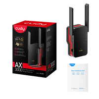 Усилвател Cudy RE3000, AX3000 Dual Band, 2.4/5 GHz, 574 - 2402 Mbps, Gigabit