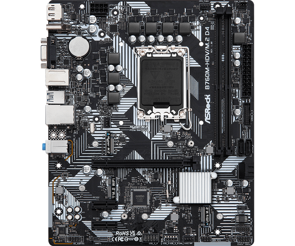 Дънна платка ASRock B760M-HDV M.2, LGA1700, DDR4, ATX