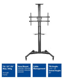 Мобилна стойка ACT AC8370,  За под, Регулируема, 32"-70", VESA, До 50 кг., Черна