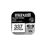 Бутонна батерия сребърна MAXELL SR-416 SW 1.55V /337/   1.55V