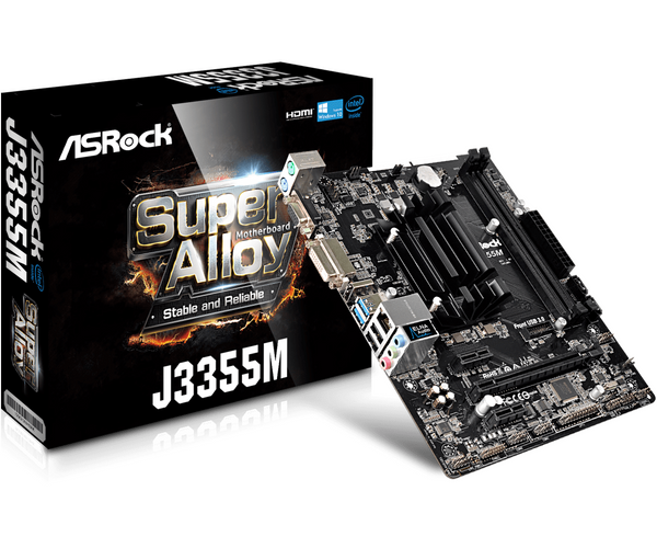 Дънна платка ASROCK J3355M,  Intel® Dual-Core Processor J3355, mATX, 2x DDR3/DDR3L