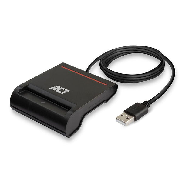 Четец на смарт карти ACT AC6015, USB 2.0, Черен