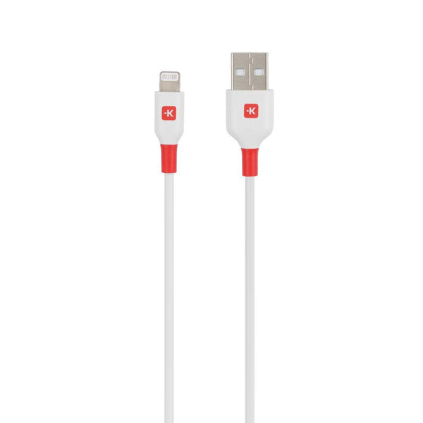 Кабел Skross, Lightning - USB-A 2.0 мъжко, 1.2 м, Бял