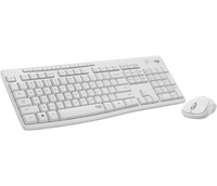 Kомплект безжични клавиатура с мишка Logitech MK295 Silent, Бял