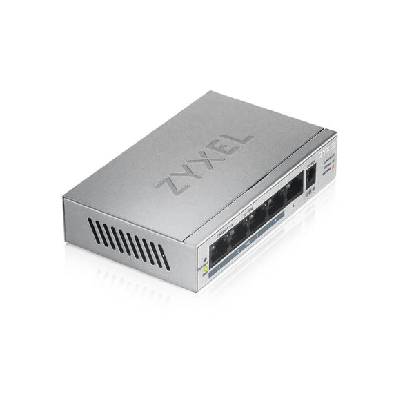 Switch Zyxel GS1005-HP, 5-Port Gigabit Unmanable POE +, 60W