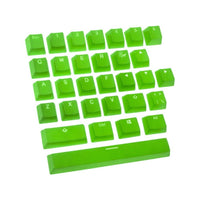 Mechanical Keyboard Caps Ducky Green 31-Keycap Set Rubber Backlit Double-Shot Us Layout