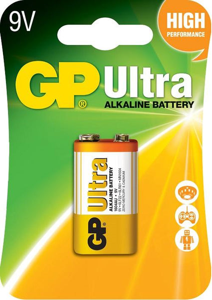 Алкална батерия GP ULTRA 6LF22 /6LR61, 9V, 1 бр., 1604U/1604AU