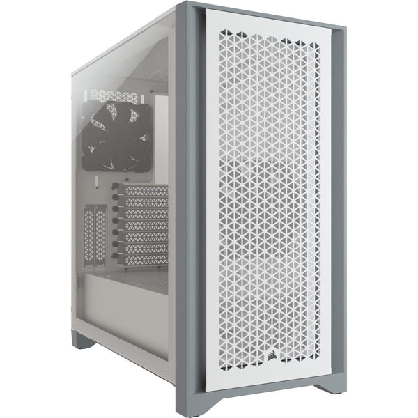 Кутия Corsair 4000D Airflow Mid Tower, Tempered Glass, Бяло