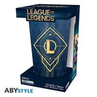 Чаша ABYSTYLE LEAGUE OF LEGENDS Large Glass Hextech logo, Син