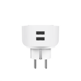 HAMA Смарт WiFi конктакт за управление с глас/приложение, 2 USB порта, 2300 W, 10 A