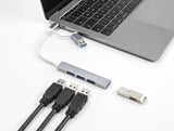 USB хъб Delock, USB-C / USB-A - 3 x USB-A 2.0 + 1 x USB-A 5 Gbps