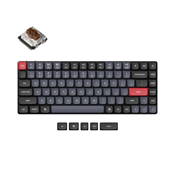 Геймърска механична клавиатура Keychron K3 Pro QMK/VIA Hot-Swappable Gateron Low Profile Brown Switch, RGB Backlight