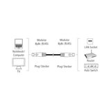 Мрежов кабел HAMA, CAT 5e, FTP/UTP, RJ-45 - RJ-45, 10 m, екраниран, Сив, булк опаковка