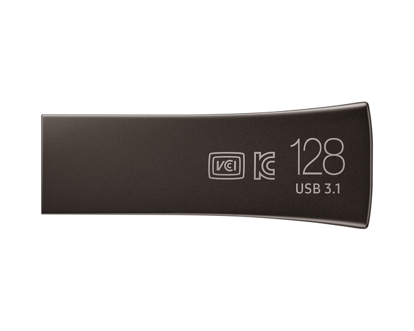 USB памет Samsung BAR Plus, 128GB, USB-A, Titanium Gray