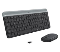 Kомплект безжични клавиатура с мишка Logitech MK470, Черна