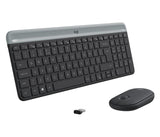 Kомплект безжични клавиатура с мишка Logitech MK470, Черна