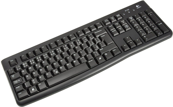 Стандартна клавиатура Logitech K120, Черна