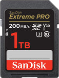 Карта памет SANDISK Extreme PRO SDHC, 1TB, UHS-1, Class 10, U3, 140 MB/s