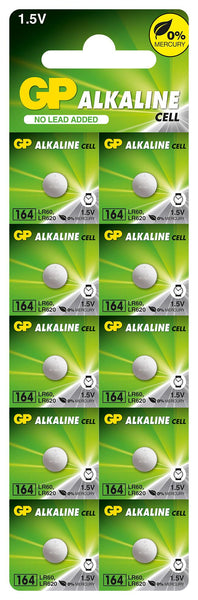 Бутонна алкална батерия GP164 LR-621/ 10бр./pack цена за 1 бр./ 1.55V AG1 GP