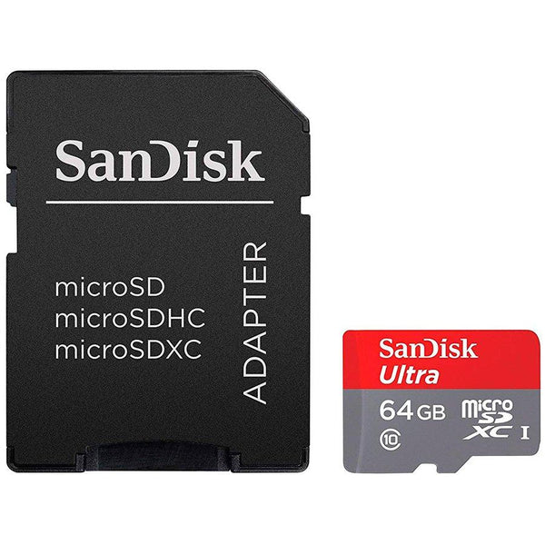 Карта памет SANDISK Ultra micro SDHC UHS-I, A1, SD Адаптер, 64GB, Class 10, 100Mb/s