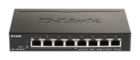 Switch D-Link DGS-1100-08PV2, 8 Port PoE 10/100/1000 Gigabit Smart Switch, Manageable, For installation in a cabinet