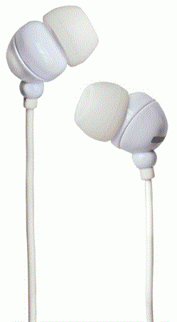 Слушалки  MAXELL PLUGZ , In-Ear, Бял