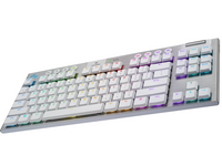 Безжична геймърска механична клавиатура Logitech, G915 TKL White Lightsync RGB, Tactile суичове