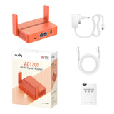 Безжичен рутер CUDY Travel TR1200, AC1200, 2 x 10/100 Mbps, USB3.0, Бял