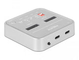 Докинг станция Delock 1 x M.2 NVMe SSD + 1 x M.2 SATA SSD, SD Express Card Reader, Клониране