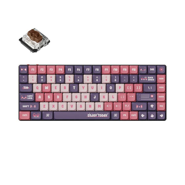 Геймърска механична клавиатура Keychron K3 Pro Black SE QMK/VIA Gateron Low Profile Brown Switch, White Backlight