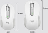 Безжична Мишка Logitech Signature M650 L for Business, Бяла