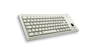 Компактна жична клавиатура CHERRY G84-4400 с Trackball, бяла