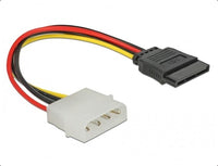 Кабел DeLock Molex 4 pin към SATA 15 pin, 12 cm