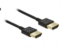 Кабел Delock  HDMI-A мъжко - HDMI-A мъжко,18 Gbit/s, 4K, 1 м, Черен