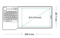 Graphics tablet HUION Inspiroy Keydial KD200, USB-C, Bluetooth, Metal Grey