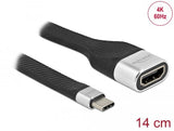 Кабел Delock FPC Flat Ribbon, USB-C мъжко - HDMI женско, 4K 60 Hz, 14 cm