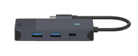 4-портов хъб Rapoo UCM-2001, 4 в1, 2 x USB-A, 1 x  USB-C, 1 x HDMI, Черен