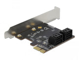 Карта Delock, PCI Express x1 към  4 port SATA, Low Profile