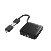 USB HAMA, USB 4-port, USB 3.2 GEN 1, 5 GBIT / S, USB-C adapter, black