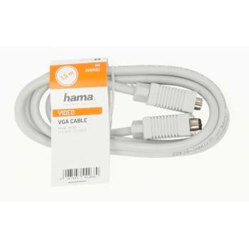 Cavo VGA Hama Da 5 Metri: Per Monitor, TV E Proiettori, Connettori D-Sub 15 Poli, Colore Nero