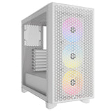 Кутия Corsair 3000D RGB Airflow Mid Tower, Tempered Glass, Бял