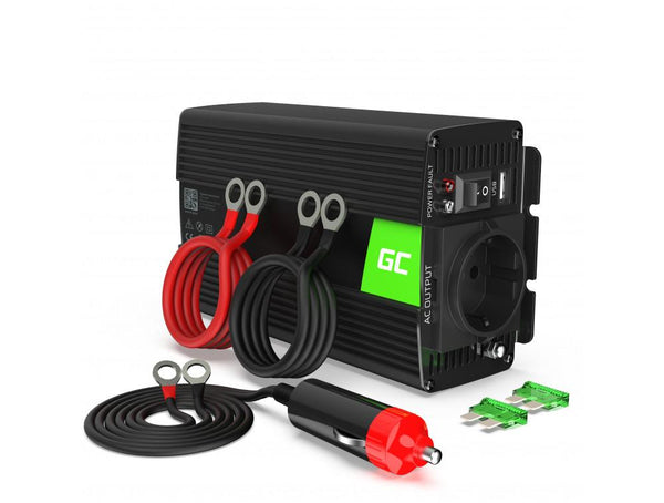 Инвертор 12/220 V  DC/AC 500W/1000W, Модифицирана синусоида, GREEN CELL