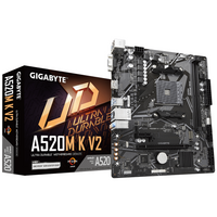 Дънна платка GIGABYTE A520M K V2, Socket AM4, mATX, 2xDDR4, M.2 NVMe